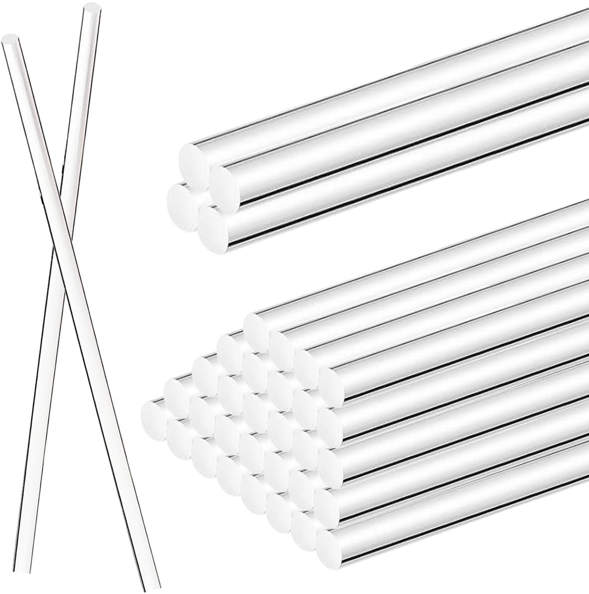 Dailygoods - Set van 36 Transparante Acrylstaven voor Handwerk