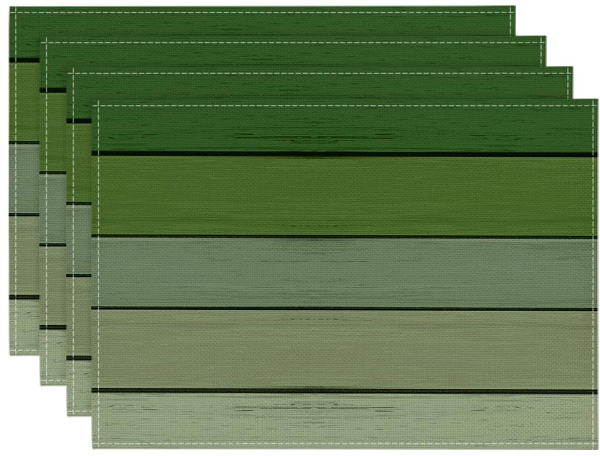Dailygoods - Set van 4 Bosgroene Placemat voor Keuken en Feestdecoratie