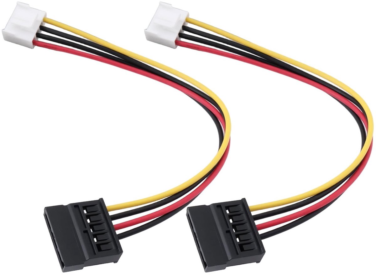 Dailygoods - 2 Stuks SATA Female Hard Drive Power Adapter Kabels