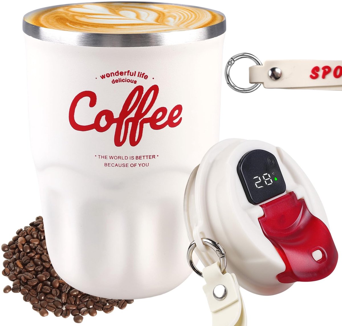 Dailygoods - Isolerende Thermobeker met Slimme Temperatuurweergave