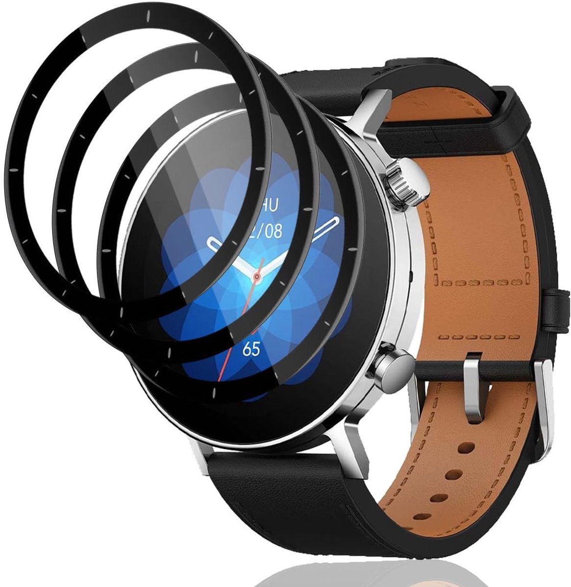 Dailygoods - Cosensi - Dailygoods - 3 Stuks Gehard Glas Screen Protector voor Smartwatch