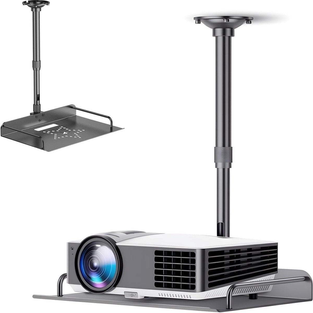 Dailygoods - In Hoogte Verstelbare Projector Plafondhouder tot 60 cm