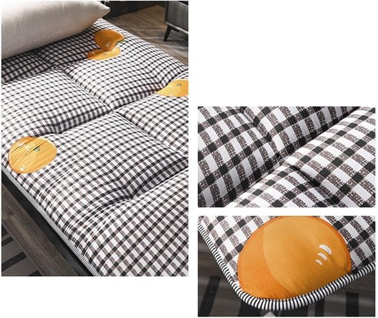 Japanse vloermatras - Oprolbare futon - Comfortabel slapen - Gewatteerd vloermatontwerp - Queen 150x200cm - D — afbeelding 5