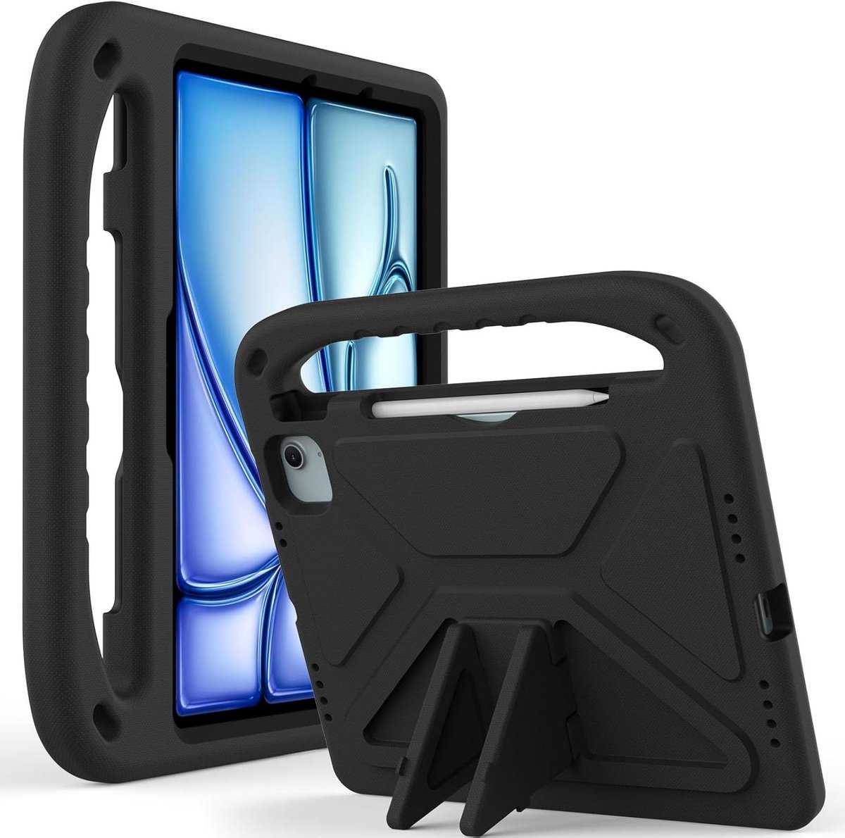 Tablethoes - Beschermhoes Kinderen - Tablet Bescherming - Schokbestendig EVA Schuim - 11 inch - Zwart
