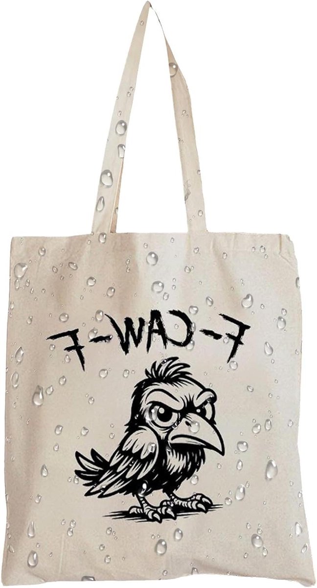 Canvas Tas - Schouder Tas - Dagelijks Gebruik - Opvallende Print - 35 x 20 cm - Wit