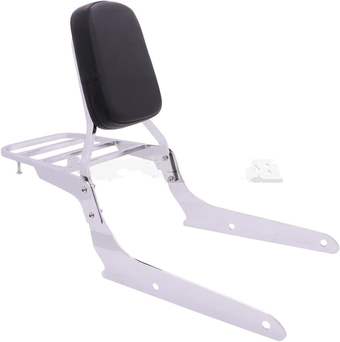 Motorfiets rugleuning - Zitkuip kussen - Comfortabel reizen - Gladde randen - 500 g - Chroom