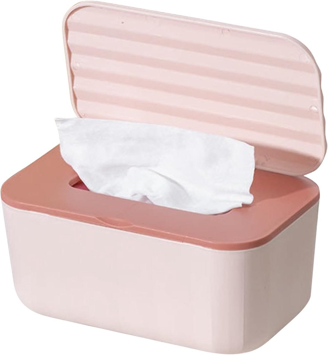 Babydoekjes Doos - Weefsel Container - Hygiënisch Gebruik - Optimale Versheidsafdichting - 20.5 x 12.5 x 10 cm - Roze