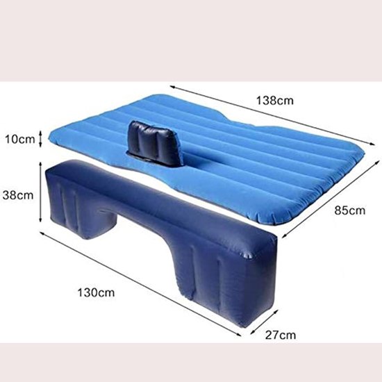 Auto Luchtbed - Reisbed Achterbank - Kamperen en Reizen - Innovatieve Beschermingsbarrière - 138 cm x 85 cm - Blauw — afbeelding 4