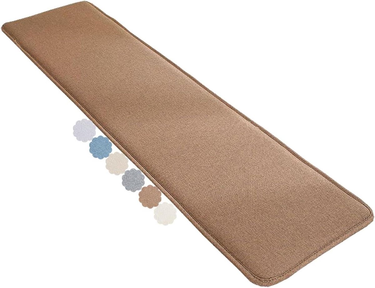 Bankkussen 2-zits - Zitkussen Stoel - Buiten Zitten - Antislip Bodem - 40 x 120 cm - Koffie