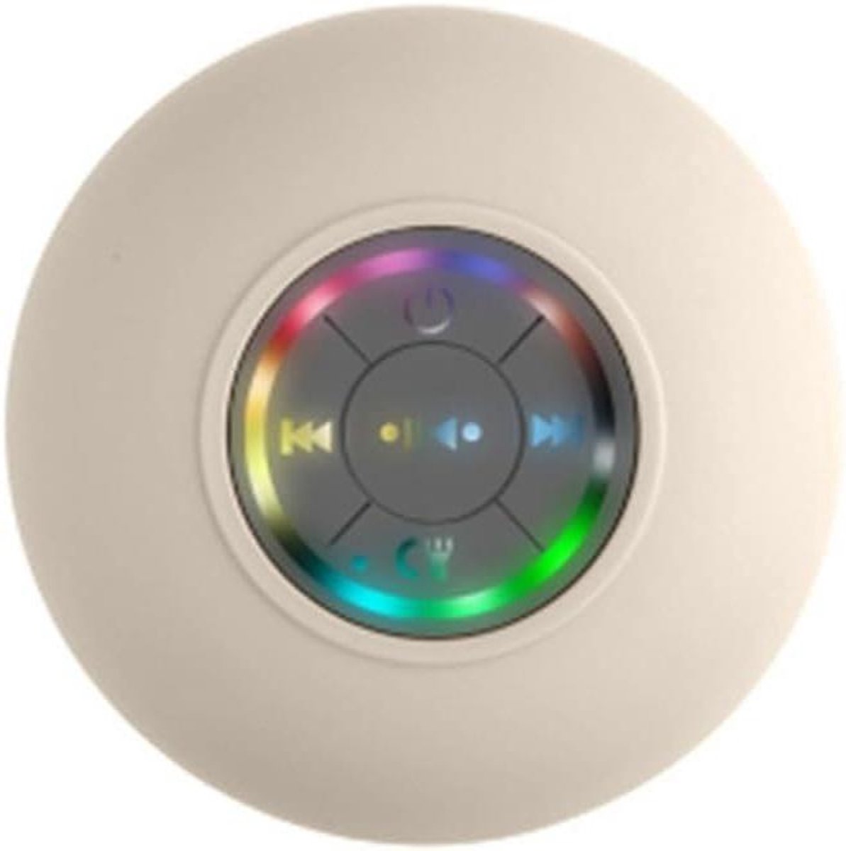 Mini Bluetooth Speaker - Draagbare Audio - Douche Muziek - Met Zuignap - 8x8x4 cm - Wit