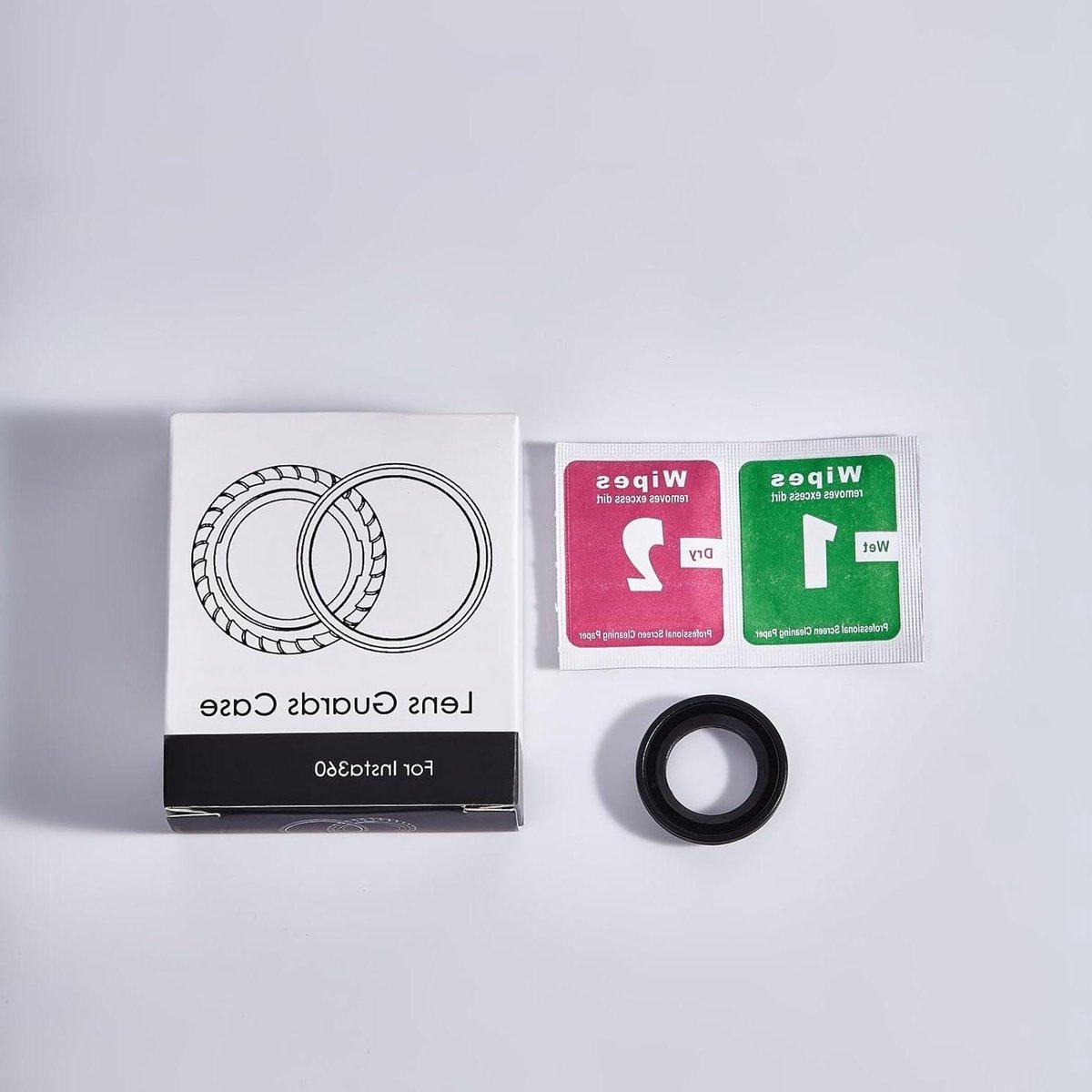 Lensbeschermer - Camera Protector - Actief Gebruik - Hoge Lichttransmissie - 6x6x2 cm - Zwart