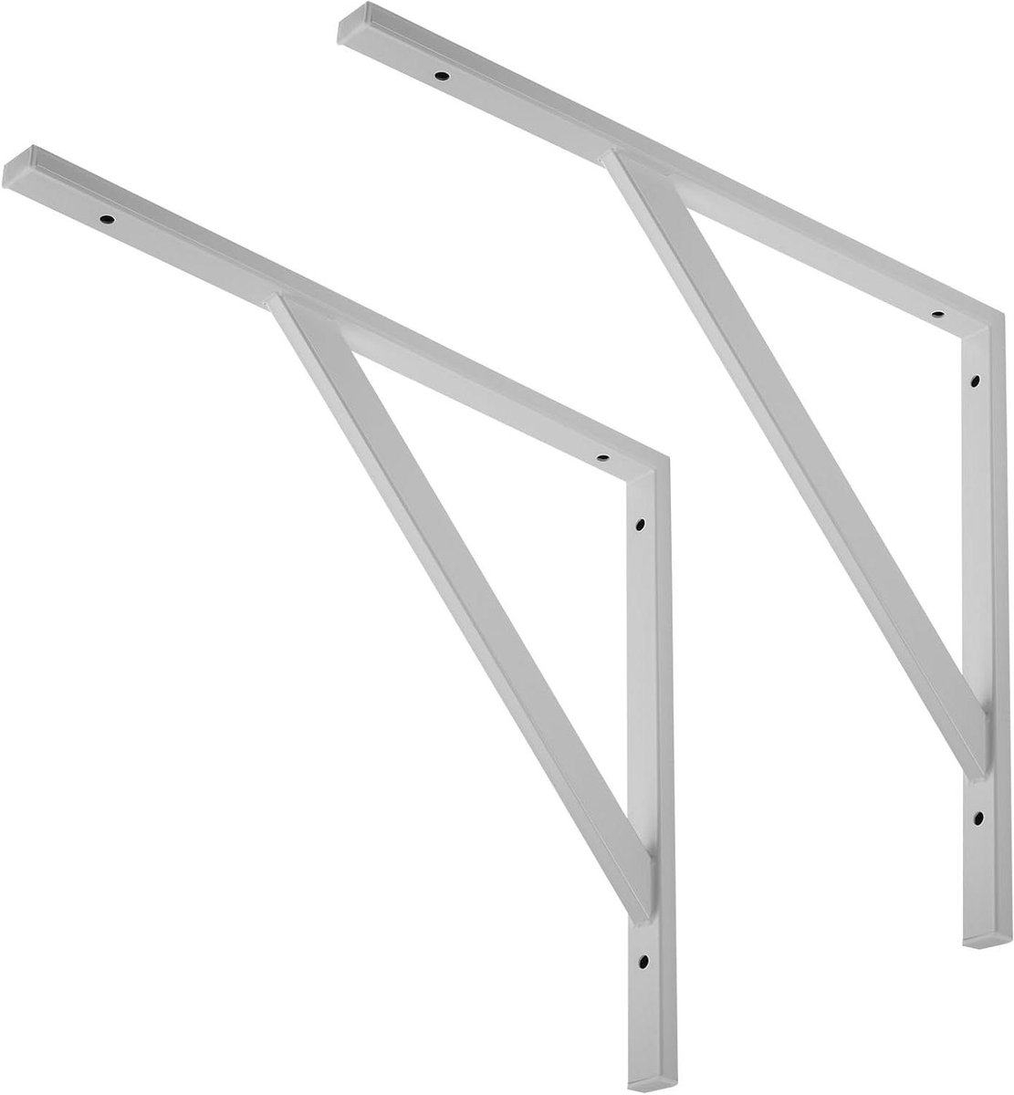 Zware Beugels - Wandsteunen - Planken Monteren - Extra Versteviging - 495 x 415 mm - Wit