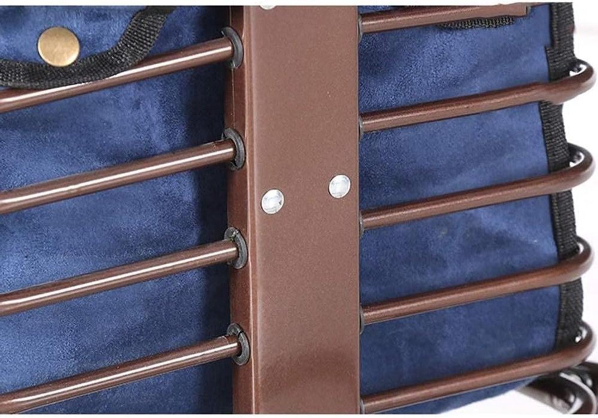 Opbergtrolley - Dienbladkar - Huishoudelijk Hulpje - Afneembare mand - 41x47x86 cm - Wit