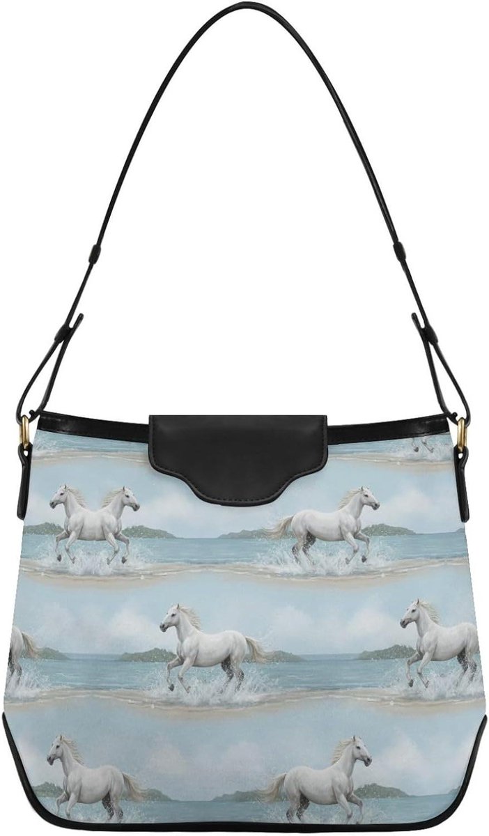 Schoudertas Vrouwen - Hobo Portemonnee - Dagelijks Gebruik - Afneembare Riem - Medium Size - Wit