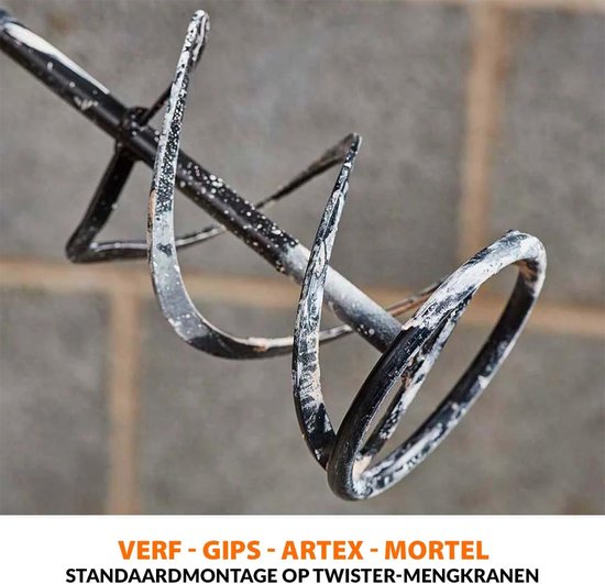 Mixer Paddle - Roerder Spiraal - Materiaalmengen - Universele M14 - 140mm - Grijs — afbeelding 4