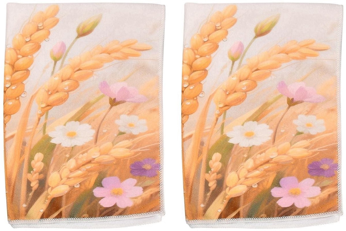 Dailygoods - Set van 2 Herfst Keukenhanddoeken van Microvezel 40 x 60 cm