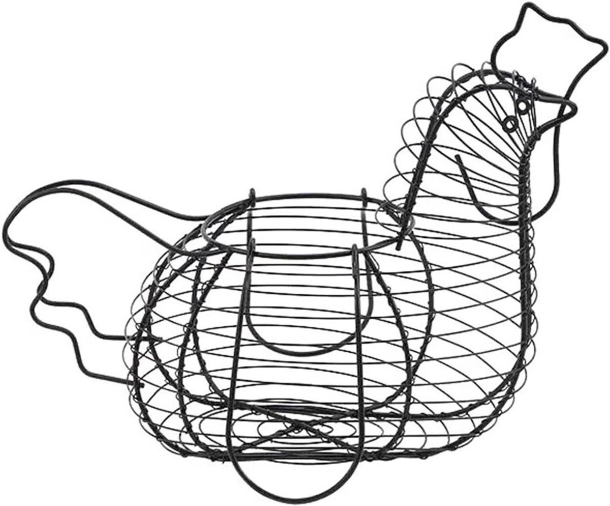 Eiermand - Eierhouder - Keuken Organisatie - Kipvormig Design - Grote Capaciteit - Zwart