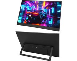 Portable Monitor, 15,6 Inch 1920x1080 HD Laptopscherm Extender, HDR HDMI USB C Travel External Display met Stand, Ultra Slim Gaming Monitor voor RASPI voor OS -telefooncomputer