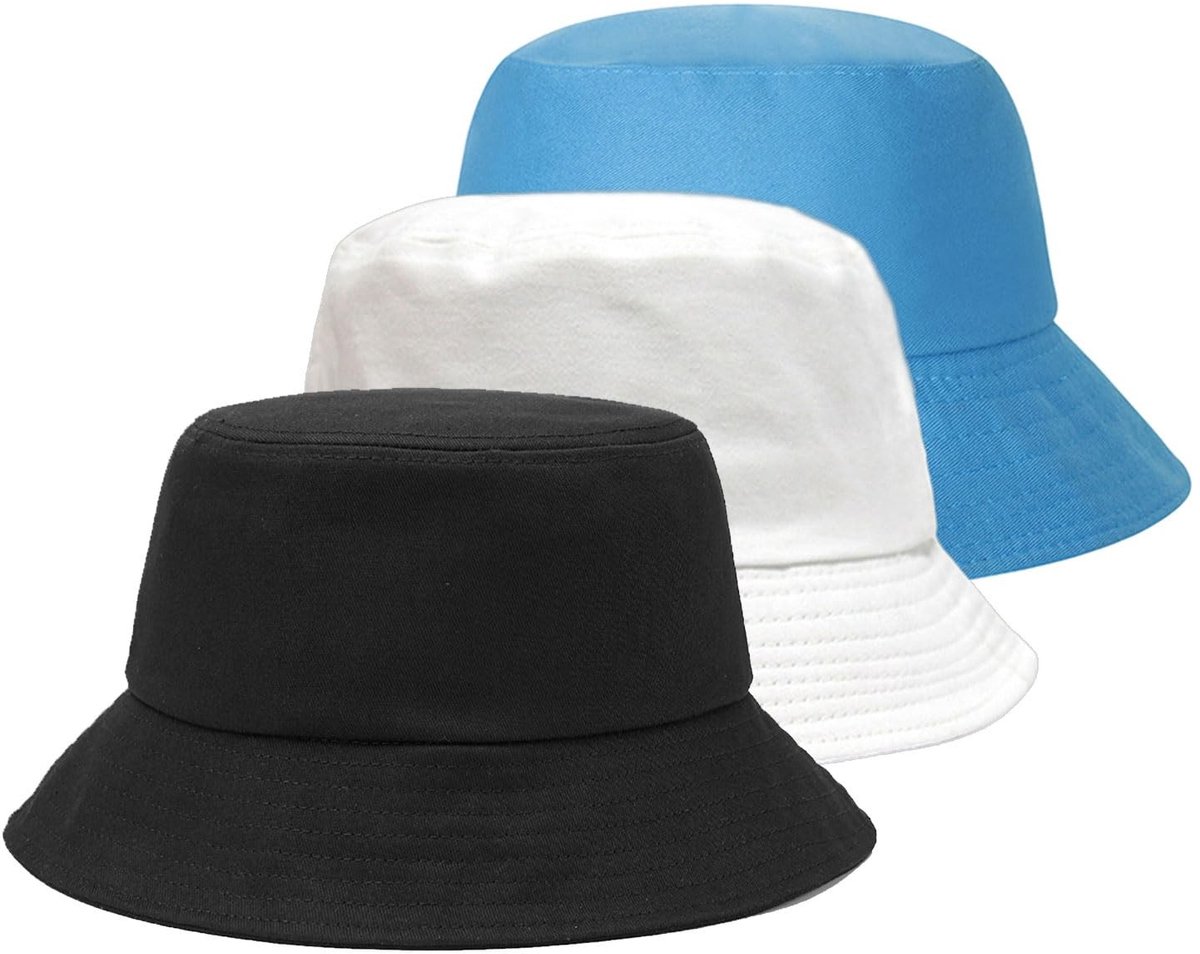 Dailygoods - Set van 3 Zomer Vissershoeden met UV-Bescherming