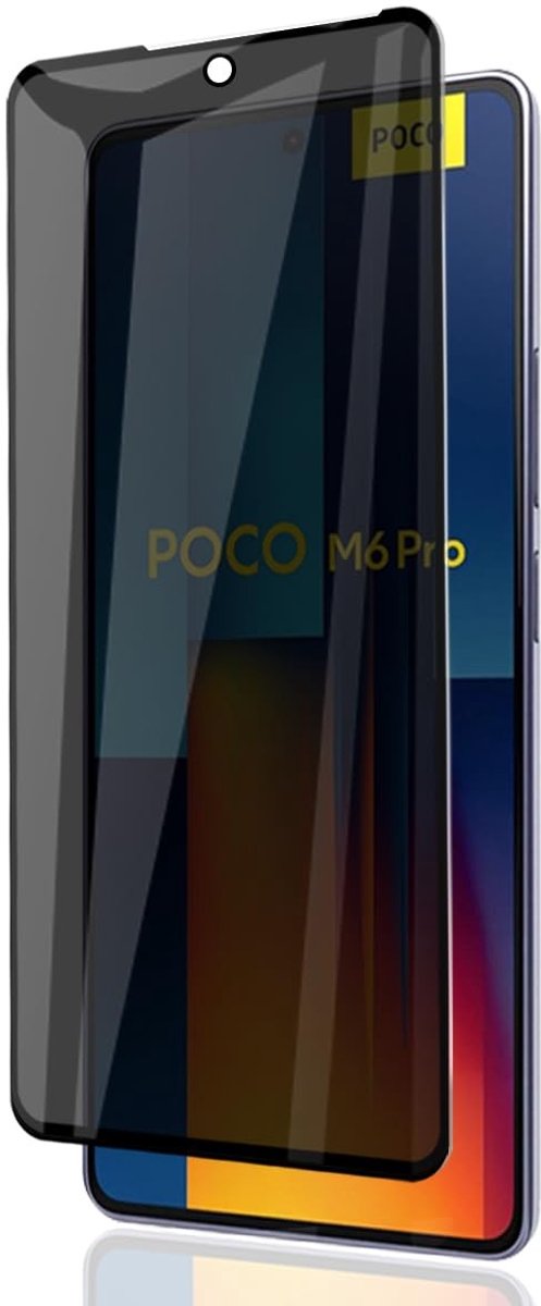 Dailygoods - Privacy Screenprotector voor Xiaomi Poco M6 Pro