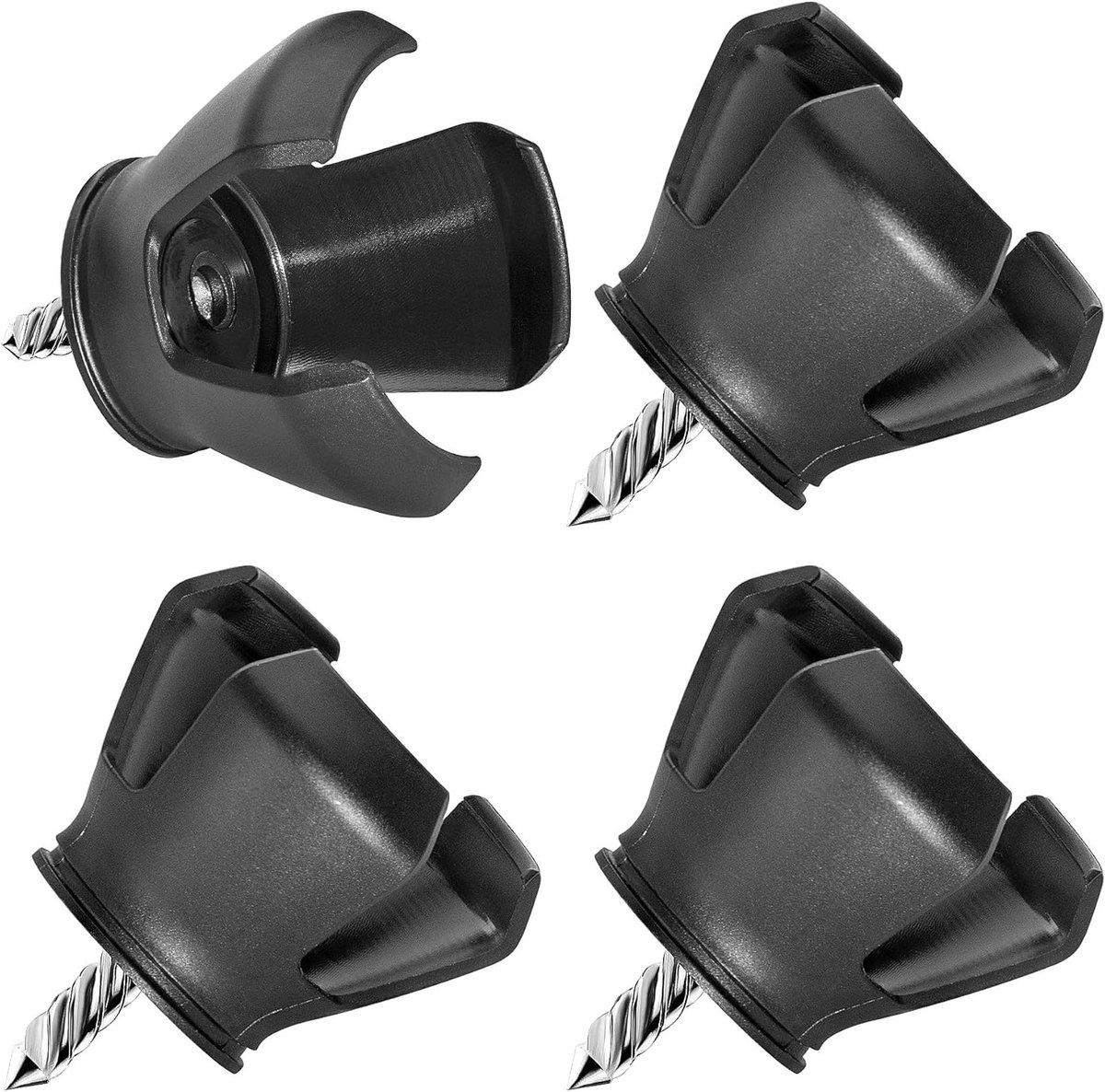 3-Prong Golfball Retriever met Grip - Handige Pickup Tool voor Golfsport, Back Saver en Suction Cup Grip - 4 Stuks