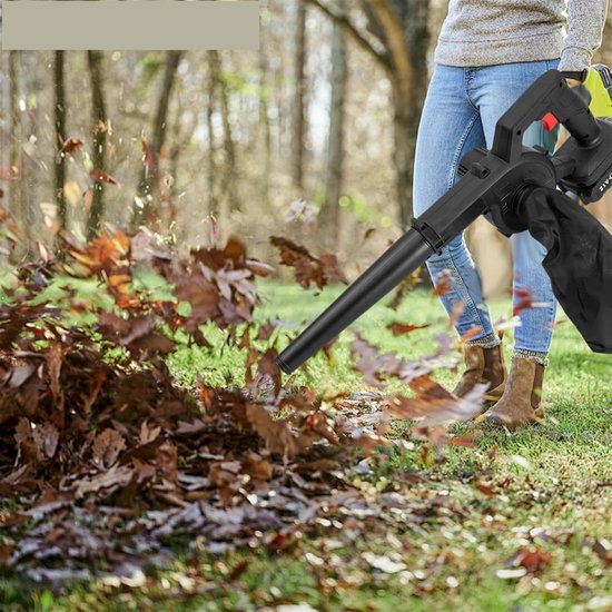 Draadloze Bladblazer - Luchtblazer Tuin - Gazon Reinigen - Instelbare Snelheid - 12 kg - Zwart — afbeelding 3
