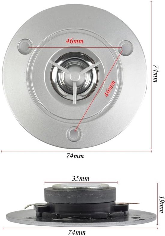 2Pcs Audio Portable Speakers 4Ohm 10W HiFi Tweeter HiFi Titanium Film Oxygen-free Copper Coil Stereo Sound Box Speaker — afbeelding 2