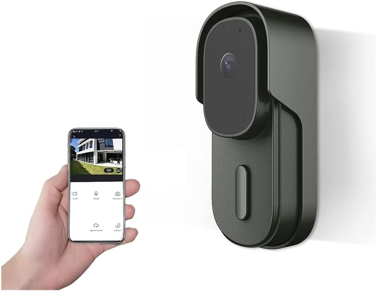 Draadloze Deurbelcamera - Video Intercom - Thuisbeveiliging - Bewegingsdetectie - 1080P Resolutie - Zwart