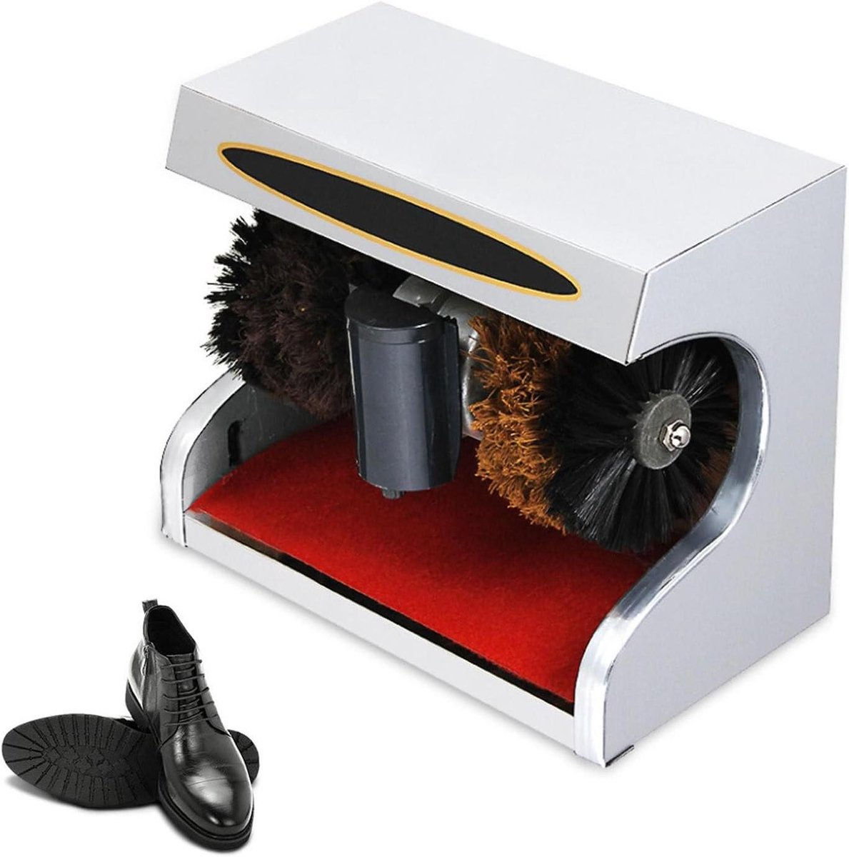 Automatische Schoenreiniger - Elektrische Poetsmachine - Schoenen Polijsten - Dubbele Borstels - 7KG - Zwart