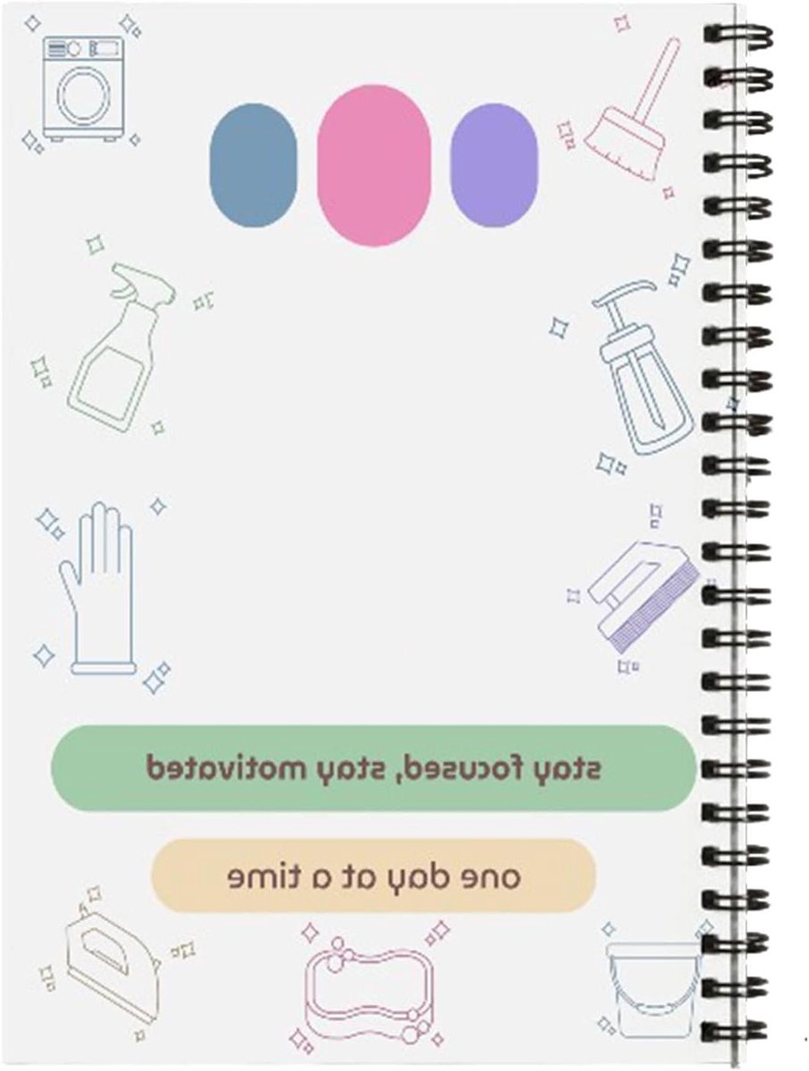 Schoonmaak Checklist - Huishoud Planner - Huis Organiseren - Aanpasbaar Schema - 21x14 cm - Wit