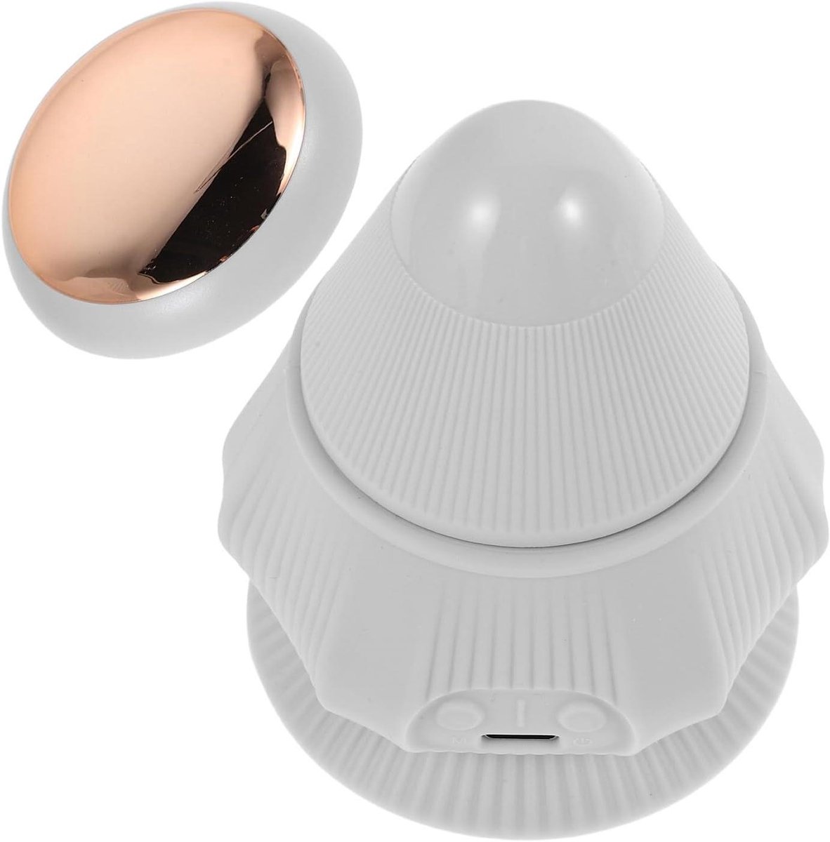 Draagbare Massagebal - Nek Massager - Spierontspanning - Met Warmtefunctie - 9 x 7 x 7 cm - Grijs