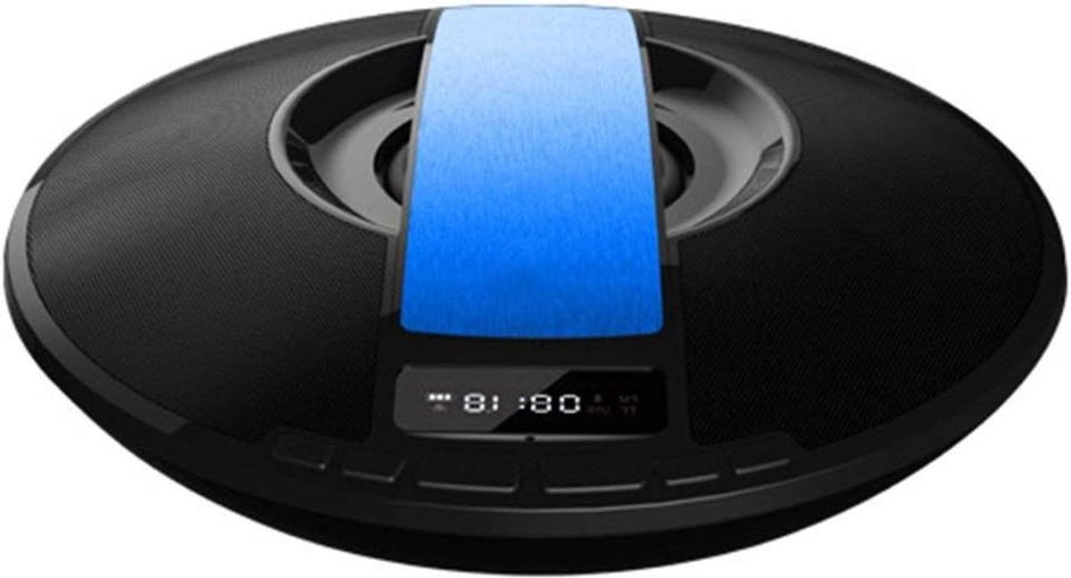 Draagbare Bluetooth Speaker - Draadloze Geluidsbox - Muziek Luisteren Buiten - Met Wekker Functie - 200x50mm - Blauw