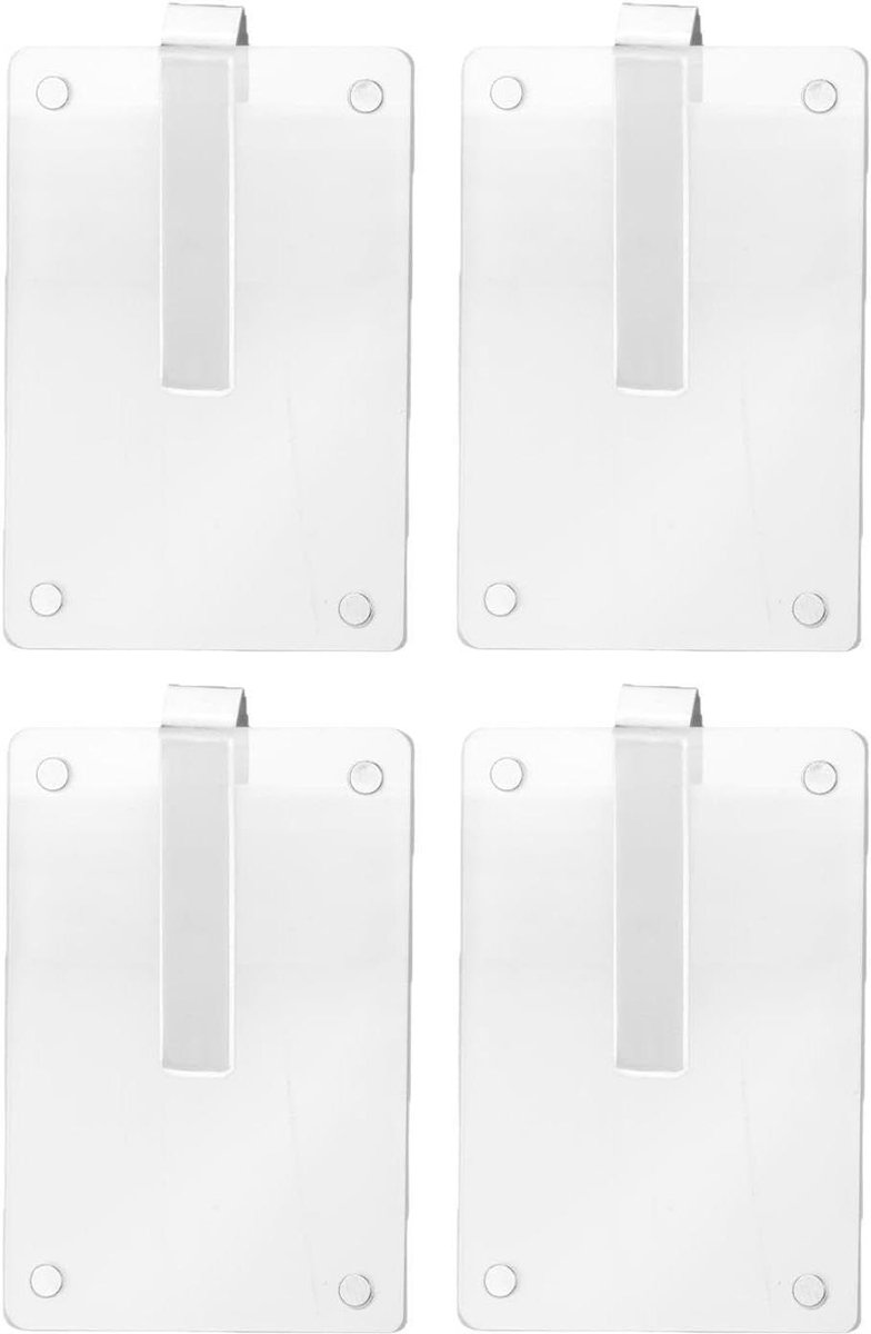 Foto Houder - Beeldklem Auto - Interieur Decoratie - Magnetische Greep - 4 Stuks - Transparant