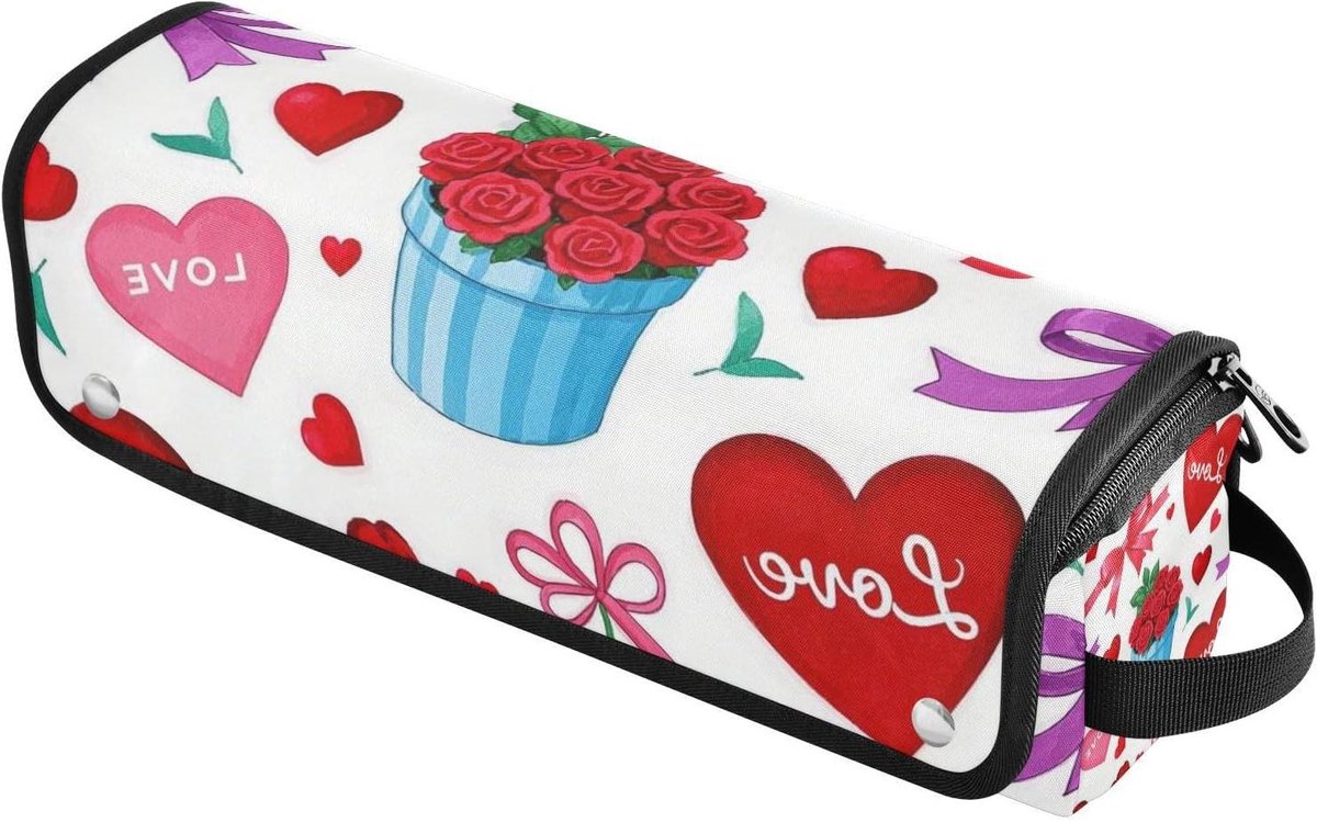 Reistas Haarstyling - Opbergtas Tools - Veilig Vervoeren - Hittebestendige Mat - 37 cm Lengte - Cartoon Print