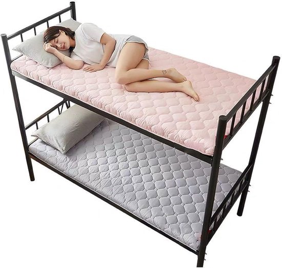 Vouwbare Matras - Japanse Vloerbed - Comfortabel Slapen - Ademend Vochtabsorberend - 120x200cm - Roze — afbeelding 3