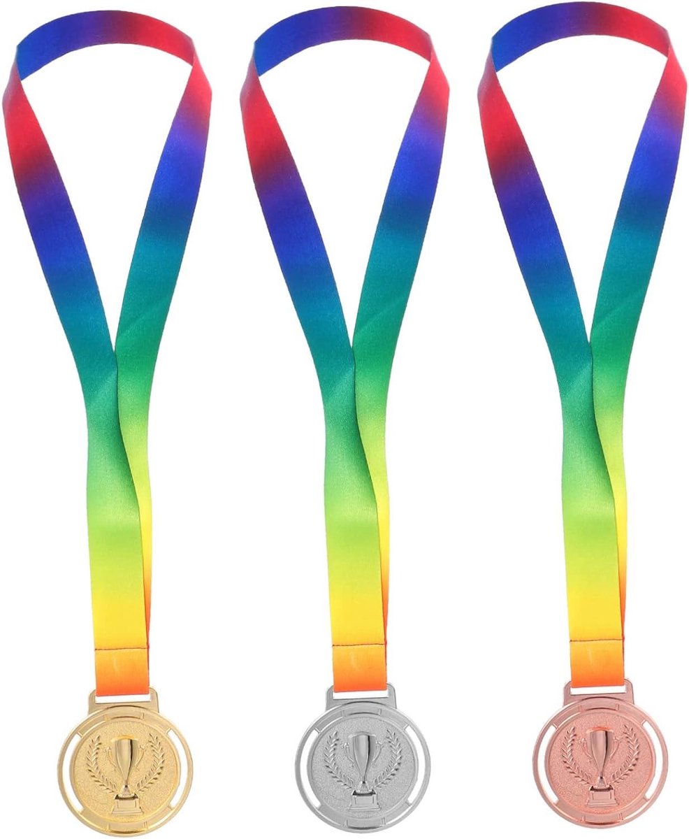 Trofee Medailles Set - Prijzen Winnaars - Wedstrijd Beloning - Duurzame Zinklegering - 7 x 6.5 cm - Assorti