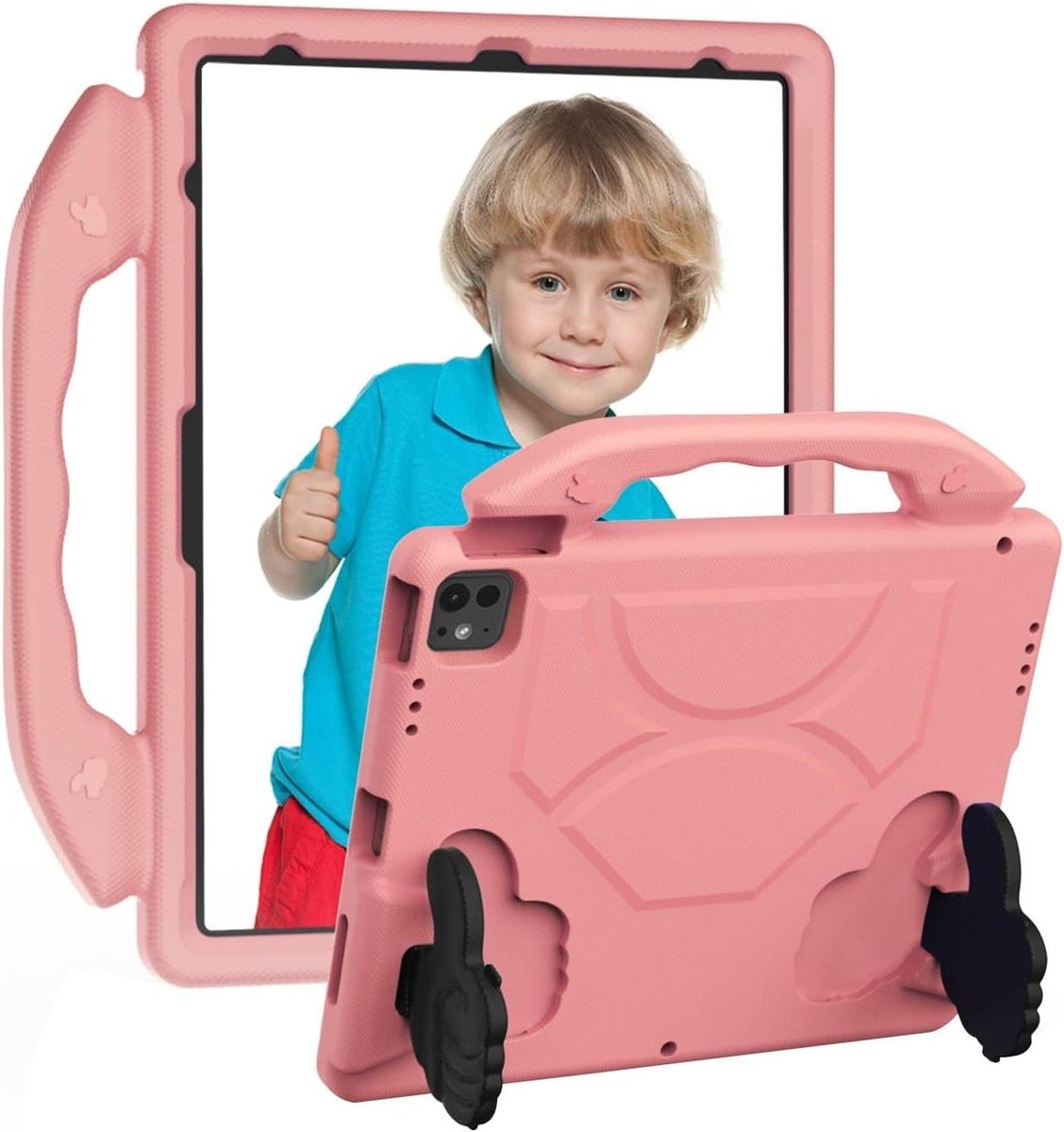 Tablet Hoes - Beschermhoes Kinderen - Educatief Gebruik - Schokbestendig EVA Schuim - 12.9 Inch - Roze