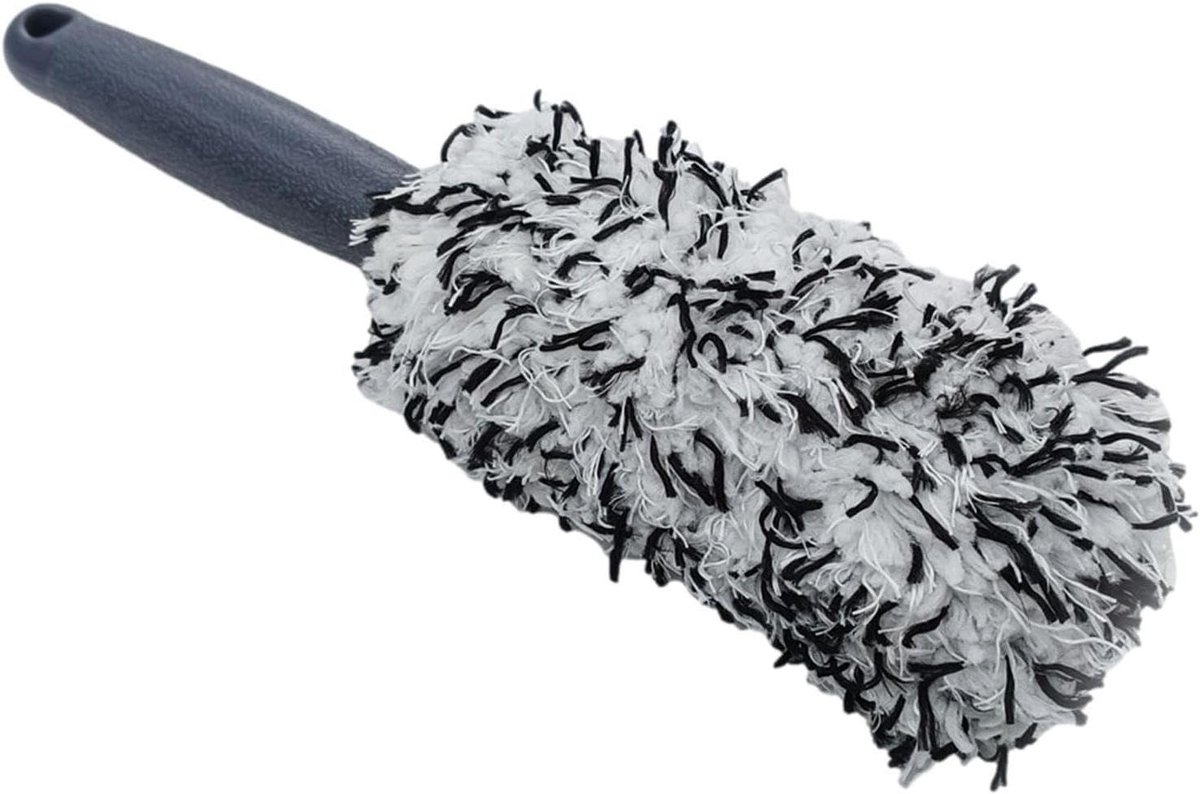 Wielborstel Set - Velgen Borstel - Auto Onderhoud - Zachte Pluche Vezels - 30 cm Lengte - Zwart