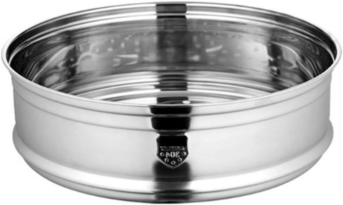 Roestvrijstalen Stoompan - Stoomkoker - Gezond Koken - Herbruikbaar Materiaal - 32 cm Diameter - Zilverkleurig