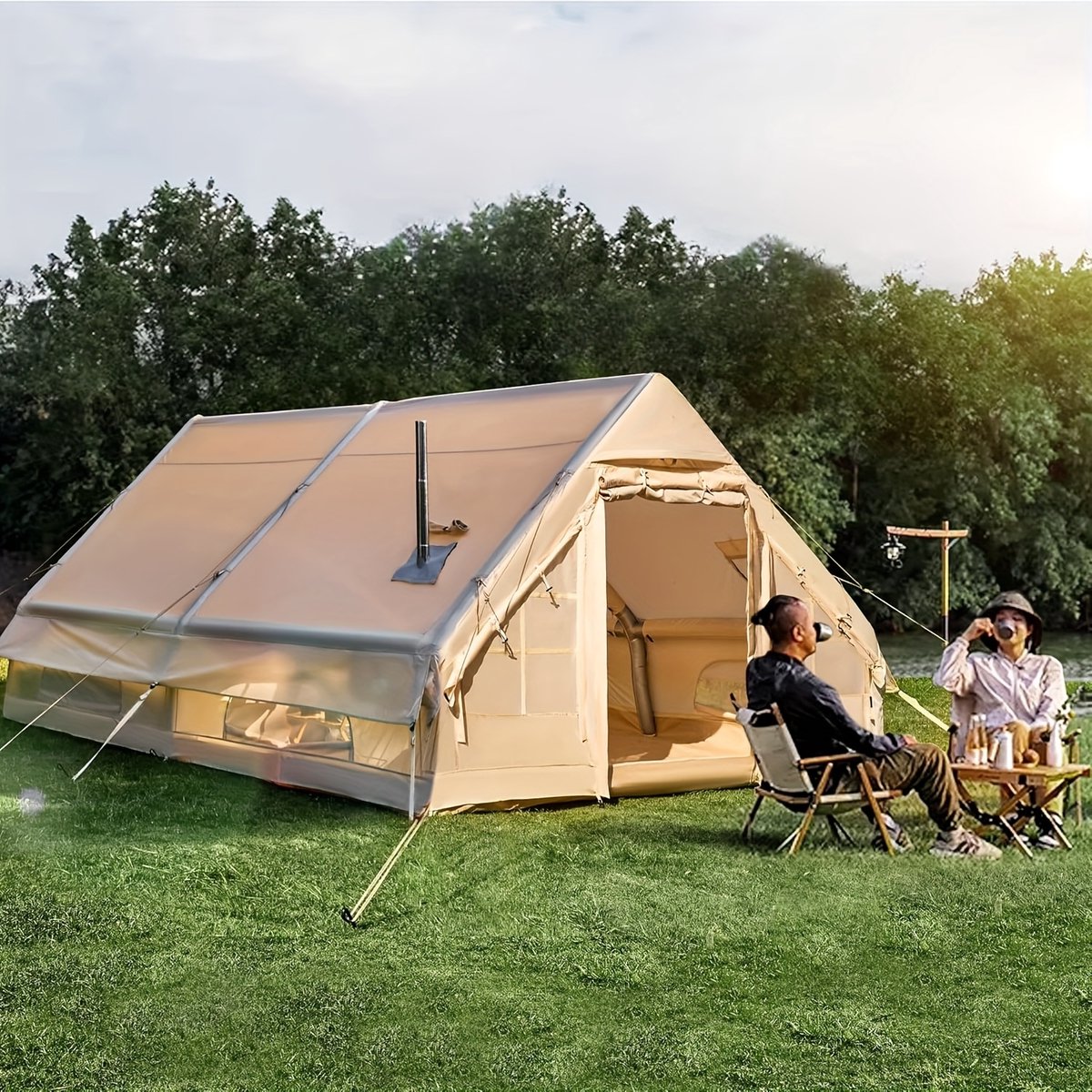Opblaasbare Tunneltent 8-10 Personen – Luxe Familietent met Snelle Opbouw
