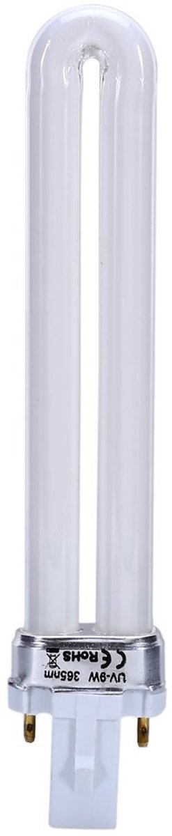 Allecto - Nagel Uv Lamp - Vervanglamp voor Nageldroger - Professioneel - 9W - Onschadelijk voor Ogen - Geschikt voor Thuisgebruik - U-vormig