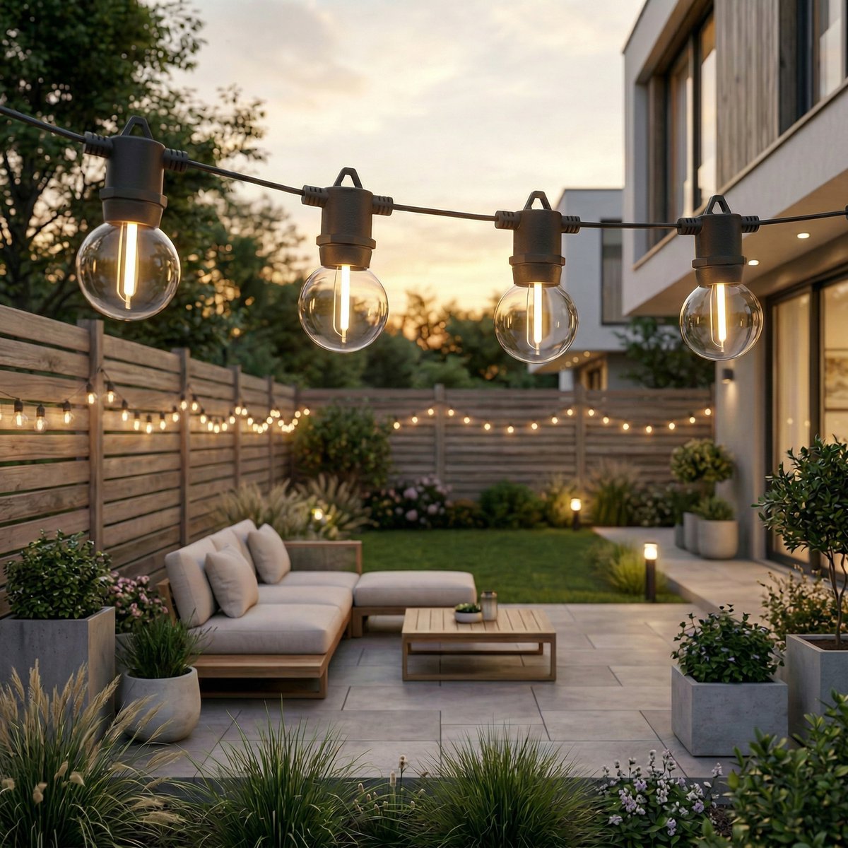 Calex Vista Lichtsnoer 30m - Voor Buiten - Lichtslinger met 50 lampjes - Warm Wit Licht - Tuinverlichting met afstandsbediening - Kerstverlichting – foto 6