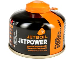 Jetboil Gasblik Jetpower Fuel 100 Gram Staal Zwart/oranje