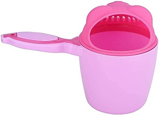 Allecto - Haarwasbekers voor kinderen - Draagbaar en praktisch - Groen en roze - Spoelbekers voor peuters - Veilig oogspoelen tijdens het baden - G... — afbeelding 4