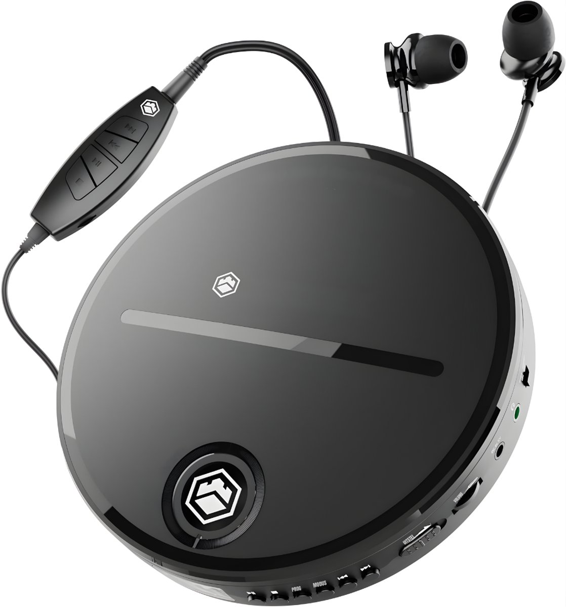 RUX® CD Speler - Draagbare CD Speler - Portable CD Speler - Zwart - 15cm x 15cm x 3cm