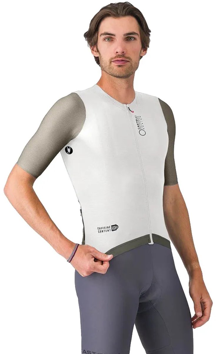 Castelli Corretto Korte Mouw Wielertrui Wit XL Man