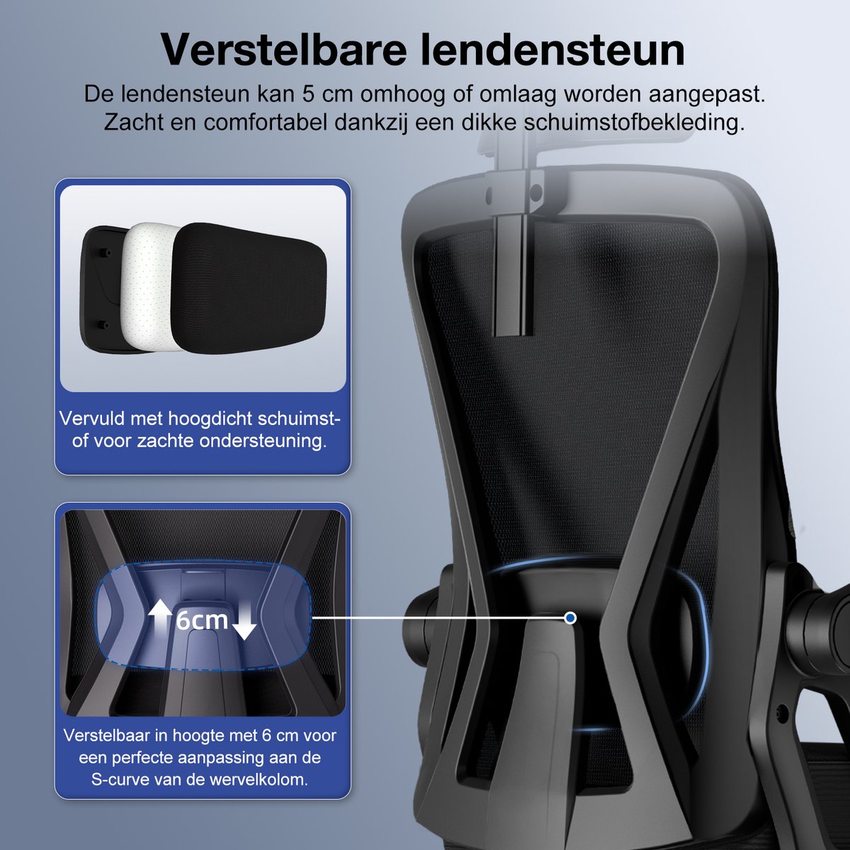 Hiaonyx bureaustoel - ergonomische bureaustoel voor - afbeelding 2