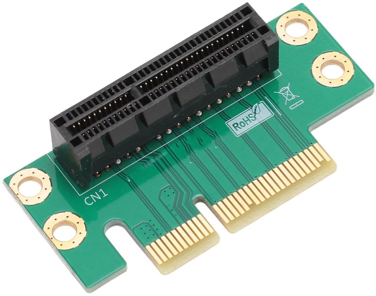 Allecto - PCI Express Riser-kaart - Professionele 90 Graden Adapterkaart - Voor kleine computer- en serverbehuizing - Geschikt voor grafisch ontwer...