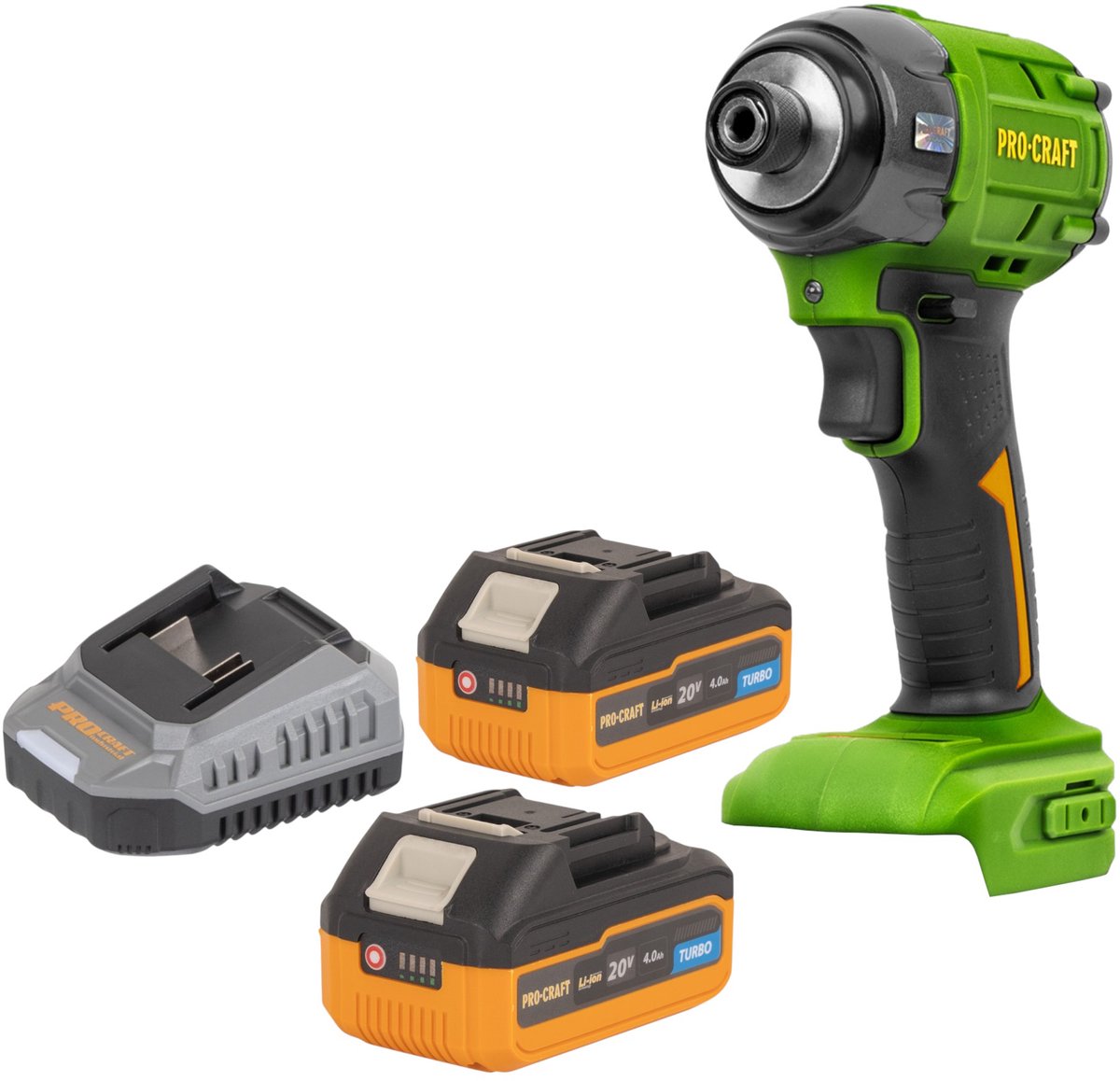 Procraft PS22bb accu-slagmoersleutel 20 V 230 Nm 1/2" borstelloos + 2x accu 4,0 Ah + oplader