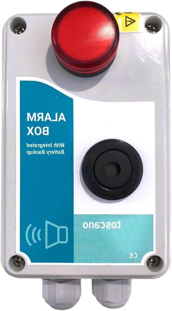 Waterniveaudetector - Alarmbehuizing - Veilig Pompen - 90 dB Alarm - 230 Volt - Blauw